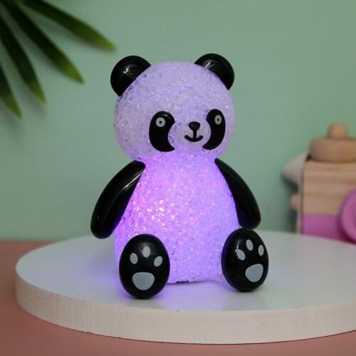 LED Panda Night Light 7 Colors Changing Lights Childrens Glow Toy Cartoon Animal Bedroom Decoration Lighting Christmas Gifts
