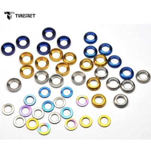 Tiremet Titanium Flat Washer M4 M5 M6 M8 M10 DIN912 Spacer Gasket for Bicycle Cycling Motorcycle Car
