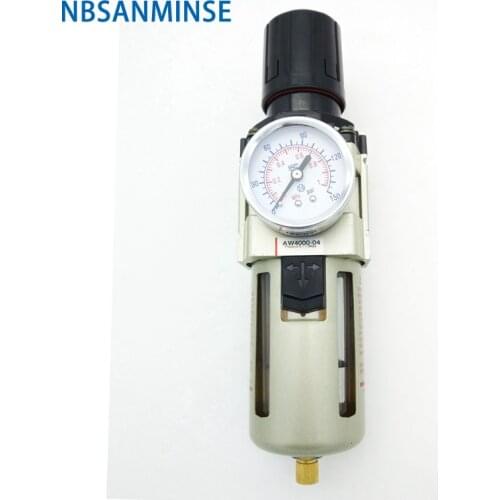 Air Preparation Unit AW2000 1/8 1/4 3/8 1/2 3/4 1 One Unit Air Source Treatment Unit Filter With Regulator Autodrain NBSANMINSE