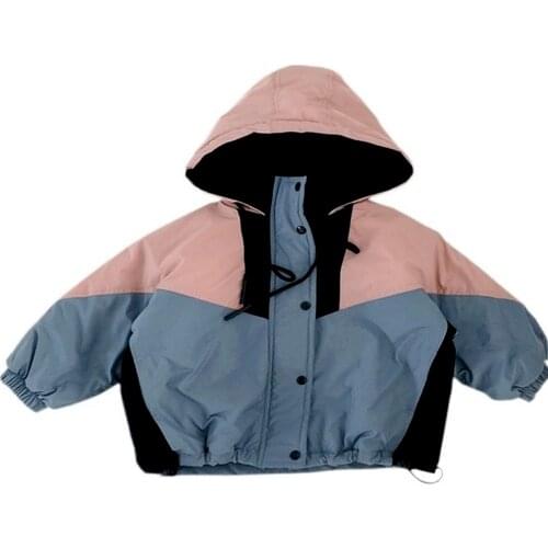 2021 new spring windbreaker childrens spring and autumn jacket windproof and waterproof mid-length boy and girl jacket