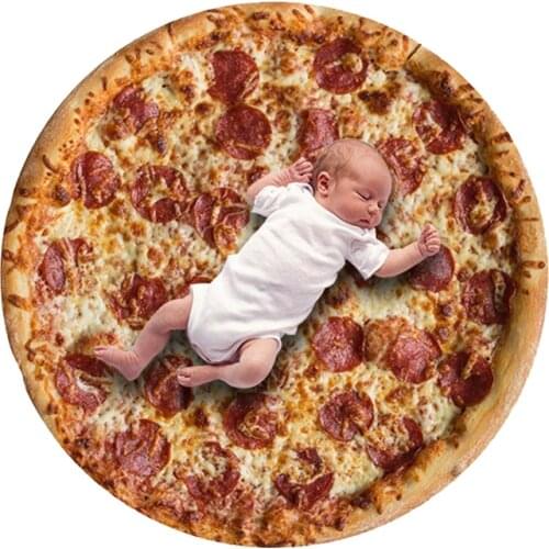 High quality Pizza Burrito Baby Blanket Flour Tortilla Swaddle Blanket Sleeping Swaddle Wrap