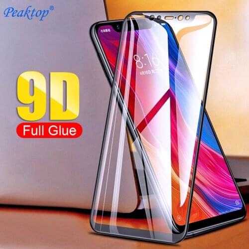 2pcs 9D full glue protective glass for xiaomi a2 8 lite case xiomi a1 5x 6x mi8 mia2 light mia1 tempered glass film pocophone f1