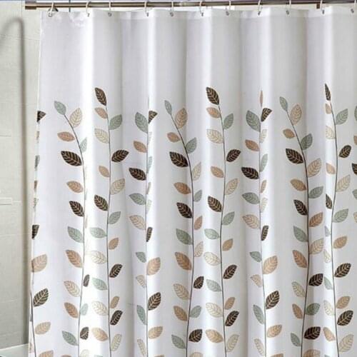 Plant Thicken Shower Curtain Magnetic Polyester Separate Anti-mildew Shower Curtain Aesthetic Rideau Douche Bath Decor DE50YL