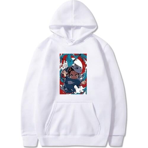Hot Sale Anime Demon Slayer Tanjirou Breath Of Water Hoodies Harajuku Long Sleeve Hoody Dropship Sweatshirt Fleece Streetwear