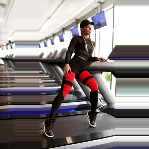 Women High Waist Patchwork Fitness Slim Yoga Pants Hip Tight Breathable Sports Running Gym Fitness Trousers