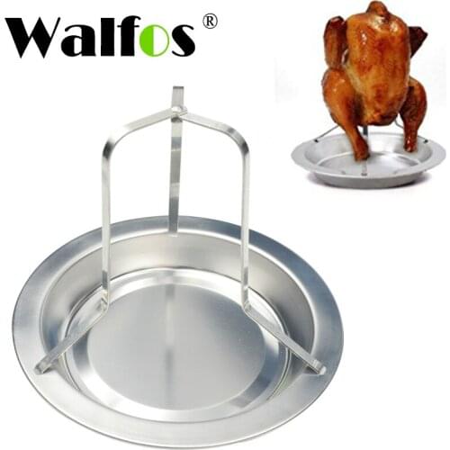 Walfos 1Set Barbecue Grilling Baking Cooking Pans Grilled chicken Non-Stick Turkey Roaster Rack With Bowl BBQ Accessories Tools