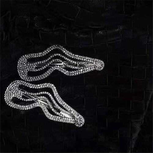 1PC Geometric Hair Clips For Women 2021 Fashion Silver Color Shiny Barrettes Hairpins Rhinestone Elegant Small Hair Accessories