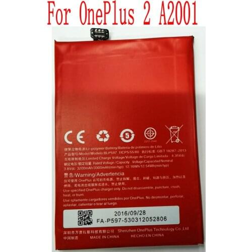 100% Brand new High Quality 3200mAh/3300mAh BLP597 Battery For OnePlus 2 A2001 Mobile Phone