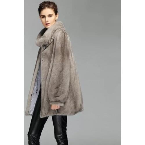 2017 Brand luxury women natural mink fur jacket long style With sashes elegant lady high quality winter fur coat TU144-073
