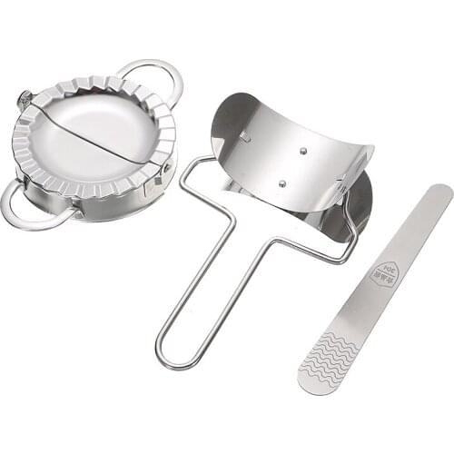 3Pcs Stainless Steel Dumpling Maker Set Dumpling Mould Dough Cutter Pie Ravioli Pastry Tools Home Kitchen DIY Baking Tool