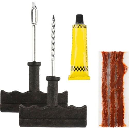 6pcs/set Emergency Car Motorcycle Bicycle Tubeless Tyre Tire Puncture Plug Repair Tools Kits Car Accessories