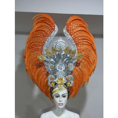 Latin dance Samba accessories Fashion exquisite headdress feathers Delicate dance shows accessories Samba clothing
