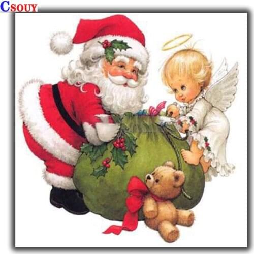 Santa claus&Angel DIY Diamond Mosaic Diamond Painting Drawing Full Square Round Drill Diamond Embroidery Cross Stitch Home Decor
