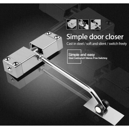 Automatic door closer Automatic Mounted Spring Door Closer Adjustable Surface Self Closing Home deurdranger for door weight 30kg