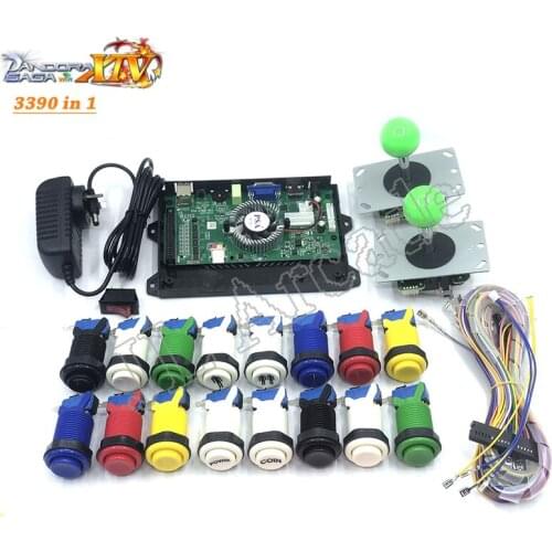 Free Shipping Home Arcade Kit Sega Box 14 3390 In 1 Game Board 3D Wifi Pandora 3390 in 1 Game Joystick Console DIY Machine