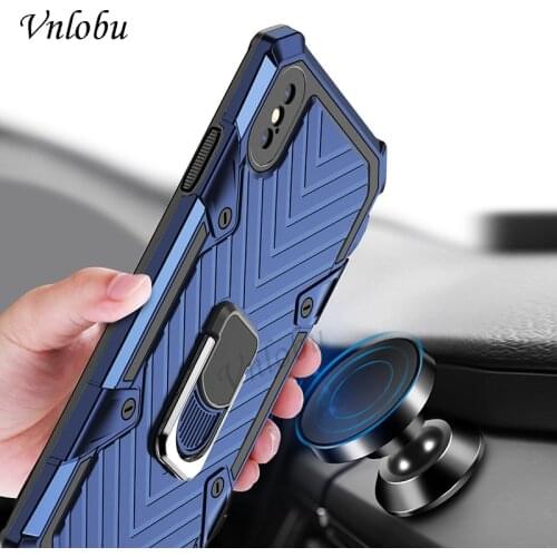 Armor Hybrid Shockproof Case For iphone 12 11 Pro Max 7 8 Plus XR XS Max Case Magnetic Ring Holder Back Cover For iphone 12 mini