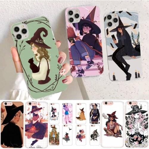 YNDFCNB Girly Pastel Witch Goth Phone Case for iPhone 11 12 pro XS MAX 8 7 6 6S Plus X 5S SE 2020 XR case