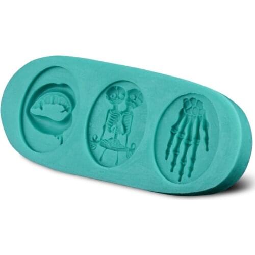 Skull Human Shape Chocolate Candy 3D Silicone Mould Cake Tools Soap Mold Sugar Craft Cake Decoration D379