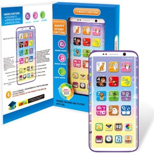 Kids Smart Charging Phone Toy Music Sound Light Mobile Early Educational Toy Machine Toys For Children Chrismtas Gifts