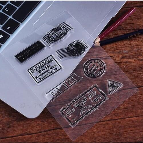 DIY Postage Stamp Transparent Clear Silicone Stamp/Seal for DIY scrapbooking/photo album Decorative clear stamp