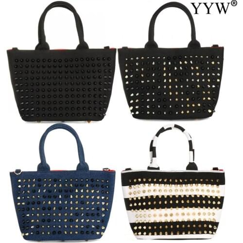 Rivet Designer Women' Handbags Large Capacity Shoulder Bags High Quality Pu Leather Handbags And Purse Female Retro Tote Bags