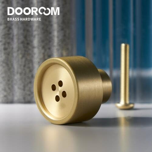 Dooroom Brass Furniture Handles Fresh Nordic Ins Button Creation Gold Drawer Cabinet Door Cupboard Wardrobe Dresser Pulls Knobs