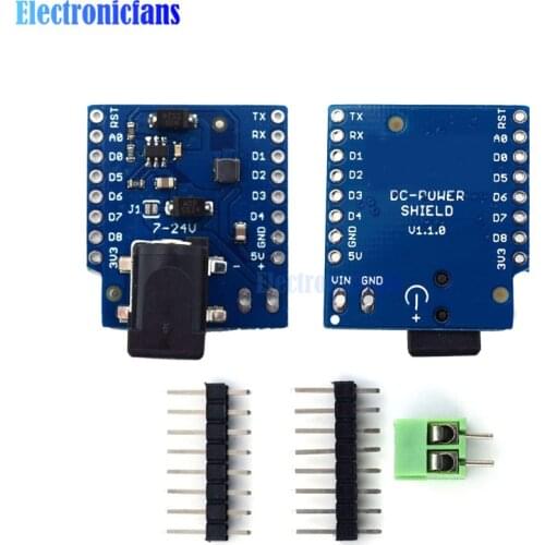 DC Power Shield V1.1.0 for WEMOS D1 Mini Development Board DC Power Expansion Board V1.1.0 Power Supply Screen Module