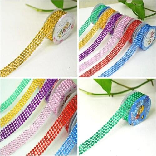 Fashion Lovely High Quality Self-Adhesive Acrylic Rhinestones Stick On Scrap Booking Craft Sticker Tape Hot DIY Apparel Sewing