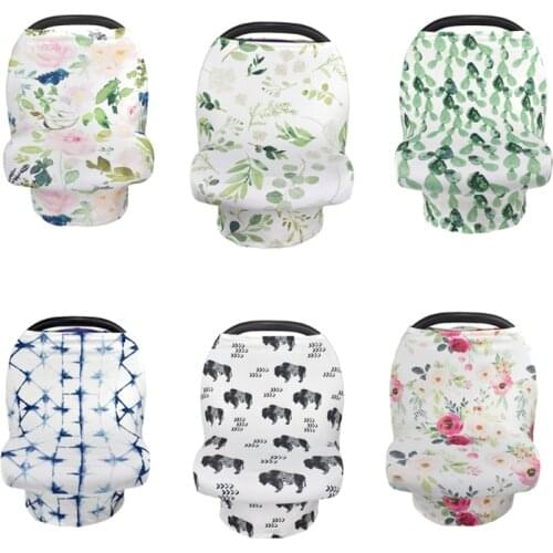 Multifunctional Nursing Cover Breastfeeding Scarf Baby Car Seat Covers Cotton Stroller Canopy Blanket for High Chair