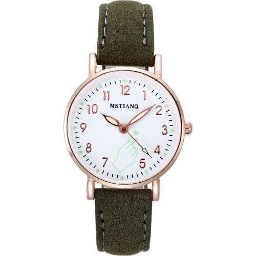 Fashion Simple Ladies Watch Luminous Ladies Watch Casual Leather Strap Quartz Watch Clock