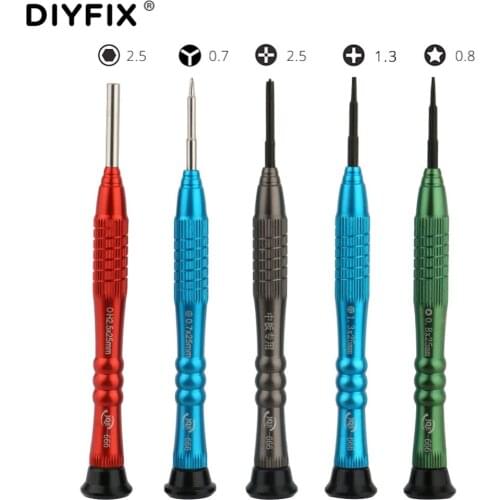 DIYFIX 5 in 1 Precision Screwdriver Set for iPhone 8 Opening Repair Tools Kit