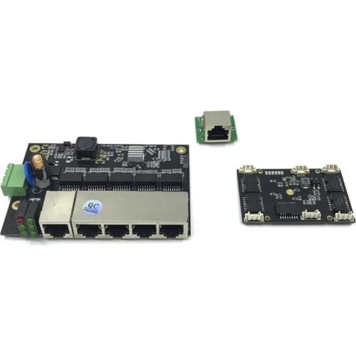 Unmanaged 3/5port 10/100M PCBA board industrial OEM Auto-sensing Ethernet switch module Ports PCBA board OEM Motherboard