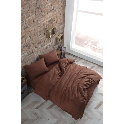 Plain Series Ranforce Coffee Double Personality Comforter Bedding Sets Sheet Duvet Cover Luxury FulL