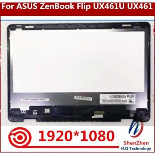 Original 14 INCH Laptop FHD LCD Touch Screen Digitizer Glass Assembly for Asus Zenbook Flip 14 UX461U ux461
