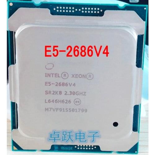 Original Intel Xeon processor E5-2686V4 2.30GHZ 18-Core 145M E5 2686 V4 E5 2686V4 FCLGA2011-3 145W free shipping E5-2686 V4