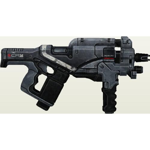 Mass Effect 3 M-12 Locust Assault Rifle 1:1 Scale 3D Paper Model Handmade DIY Children Toy For Cosplay