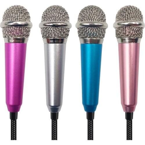 Handheld Mic Portable Mini 3.5mm Stereo Studio Speech Mic Audio Microphone For the Smart mobile Phone Desktop Accessories