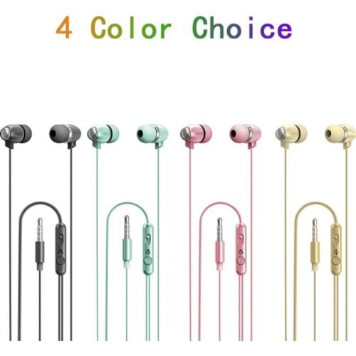 U47 Wire Earphone For Mobile Phone PC Laptop HIFI In-Ear Headset 3.5MM Stereo Sport Music Game Computer Headphone With Mic