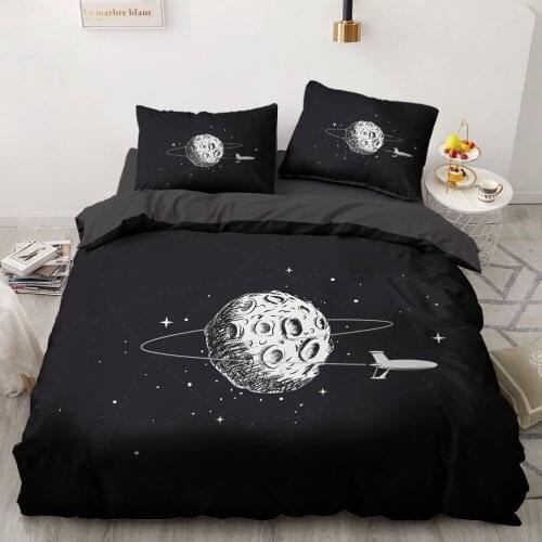 Luxury 3D Space Duvet Cover Set Comforter Bedding Set Single King Queen Double Single Size Cartoon Design Custom Bedclothes