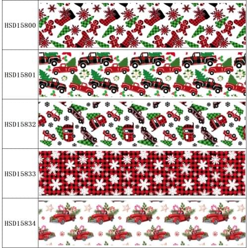 22MM 25MM 38MM 50MM 75mm Printed Pattern Christmas on Grosgrain Ribbon for diy ribbon