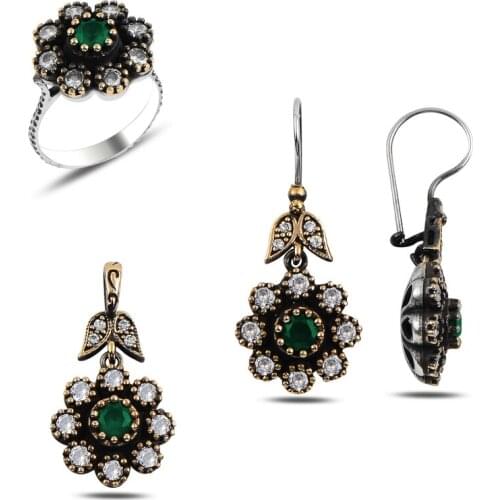 Silver 925 Sterling Zircon Cubic Zirconia Authentic Set