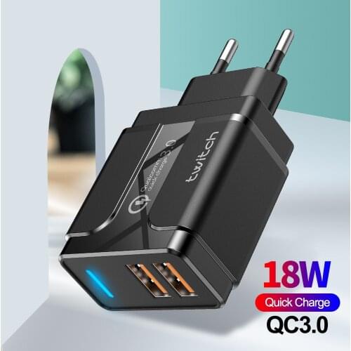 Twitch USB Charger PD 36W Fast Charger for iPhone X 8 Quick Charge 3.0 for Xiaomi Phone Charger for MacBook Pro Nintendo Switch