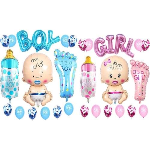Baby Shower Decoration Giant Baby Boy Foil Balloon Birthday Balloons Boy Or Girl Reveal Gender Party Decorations Favors Birth