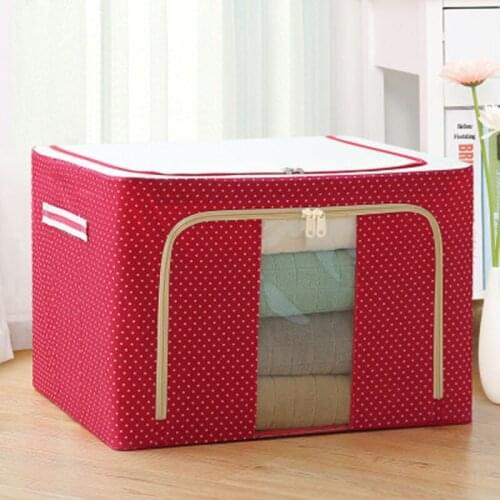 Oxford Cloth Storage Bag Portable Large Capacity Clothes Blanket Folding Clothes Pillow Quilt Blanket Storage Box Organizer