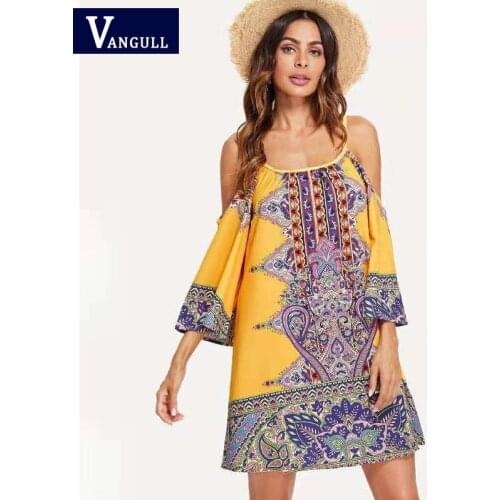Vangull Off-the-shoulder Summer Dresses