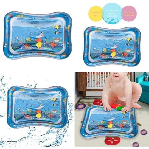 Water Mat Baby Kids Water Play Mat Inflatable Thicken PVC Tummy Time Toddler Fun Activity Play Center For Babies Camping Mats