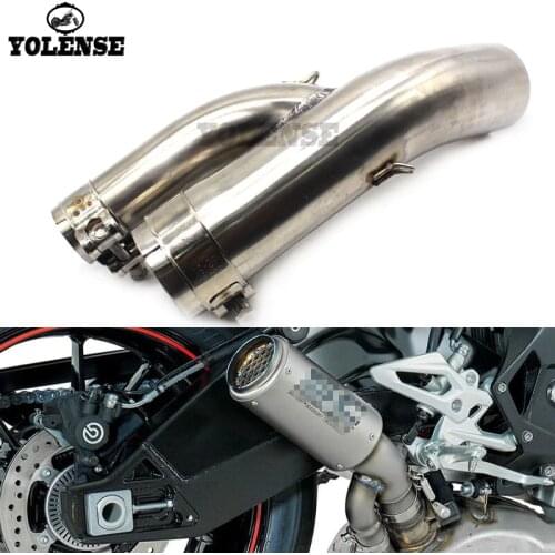For BMW S1000RR S1000XR S1000R S1000 RR XR R 2017 2018 Motorcycle Exhaust Pipe Muffler Exhaust Middle Parts Mid System Tube