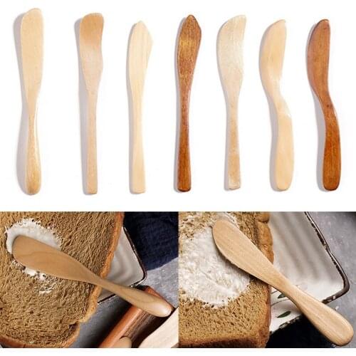 Japanese and Korean wooden spatula long handle mixing honey household solid wood dumpling knife moon cake knife butter knife woo