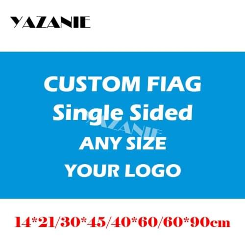 YAZANIE 14x21cm/30x45cm/40x60cm/60x90cm Small Logo Custom Flag Banners Birthday Decorative Flags Custom Made Print Hand Car Flag