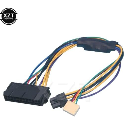 1pcs ATX 24pin to Motherboard 2-port 6pin adapter Power supply 18AWG cable for HP Z220 Z230 SFF Mainboard Connectors